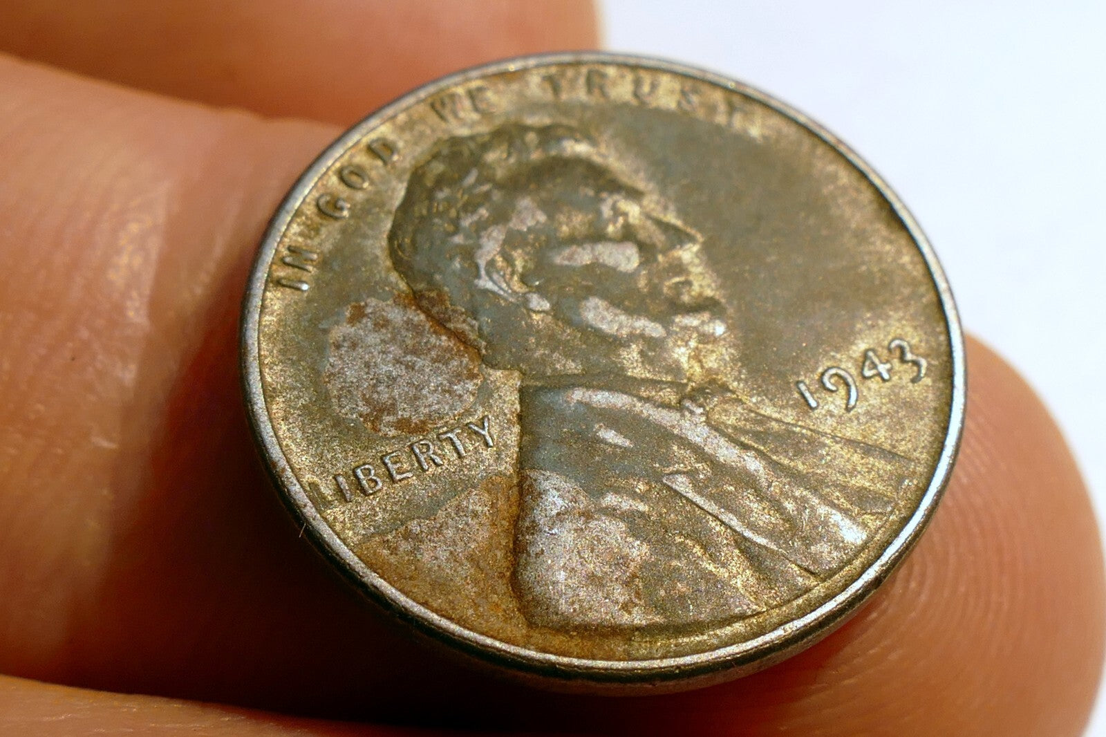 1943 RUTHENIUM Steel Wartime Wheat Penny Coin Genuine  vintage