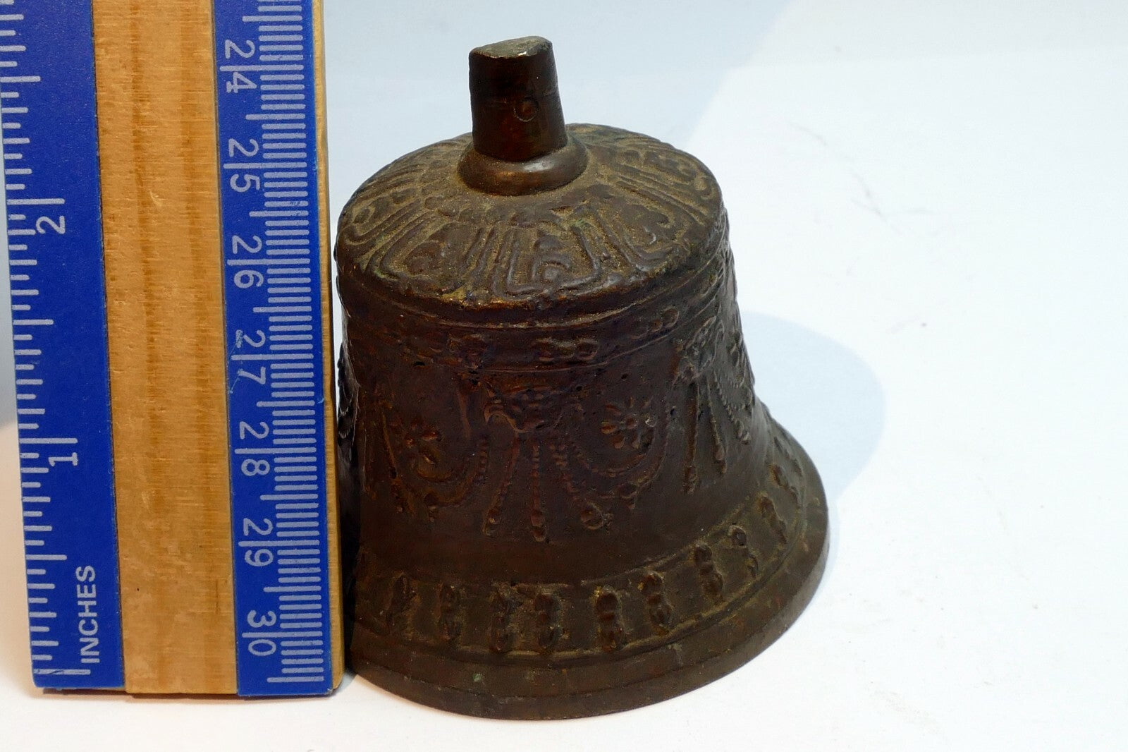 2" Solid Brass Doorbell Hanging Entry  made in China vintage ornate dynasty bell