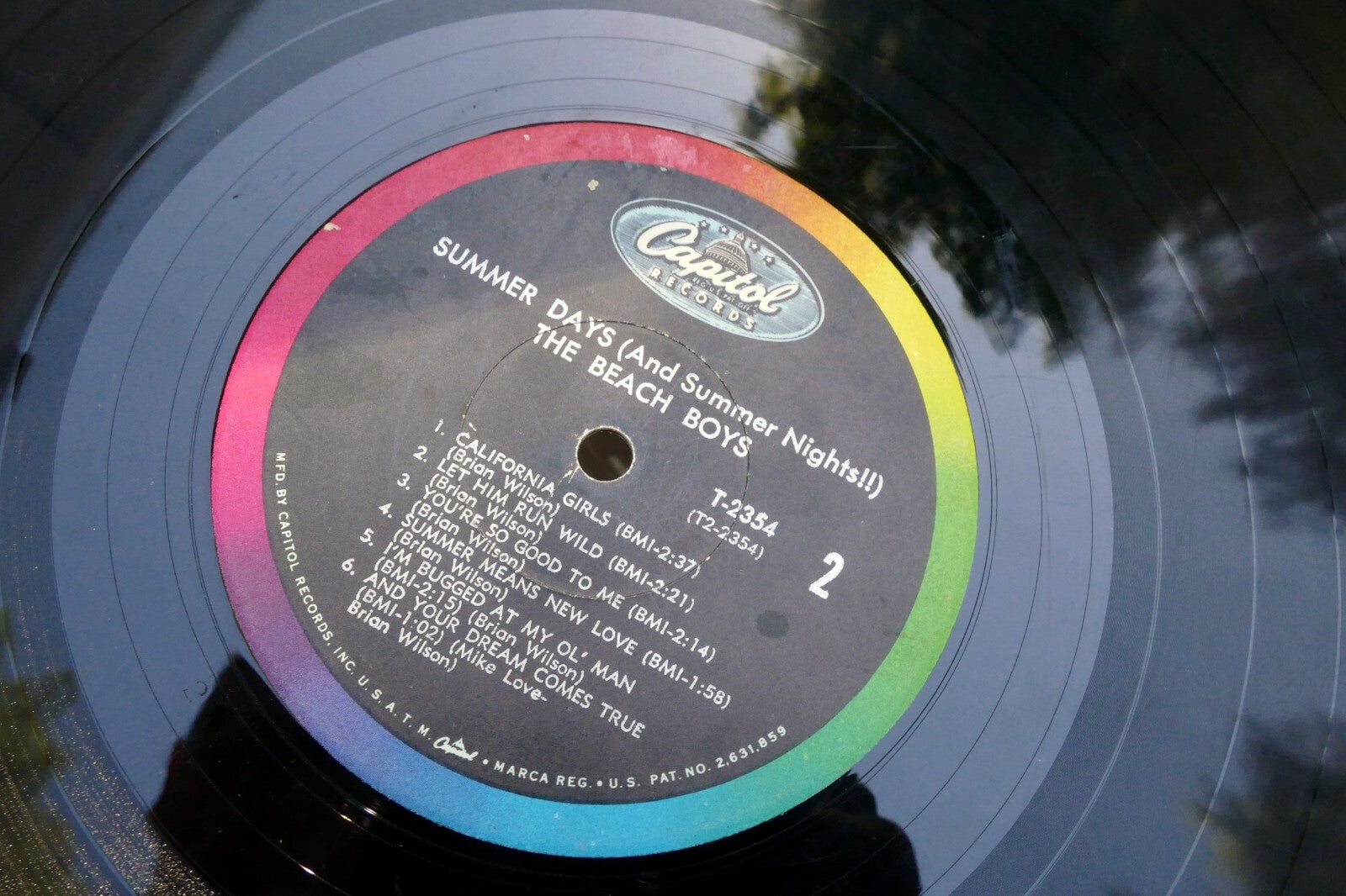 Beach Boys Summer Days LP (1965) Vinyl Record Album 12” T-2354 (missing cover)