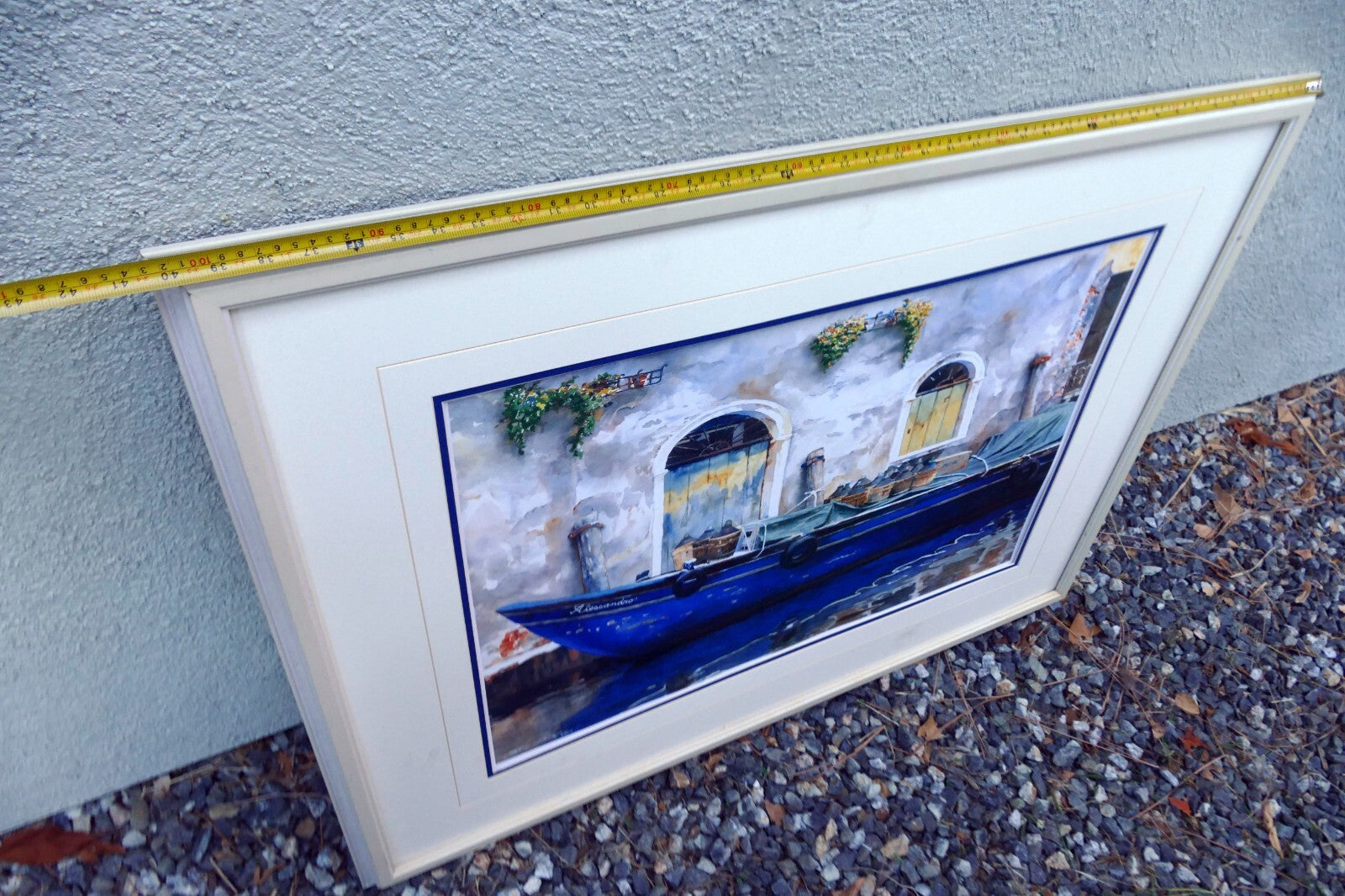 Steve Stento Watercolor "Alessandro" Italian Painting Print Venice Canal boat