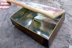 German Tin Box Schumann Nürnberger Burg Lebkuchen 12X15X5" large knight metal