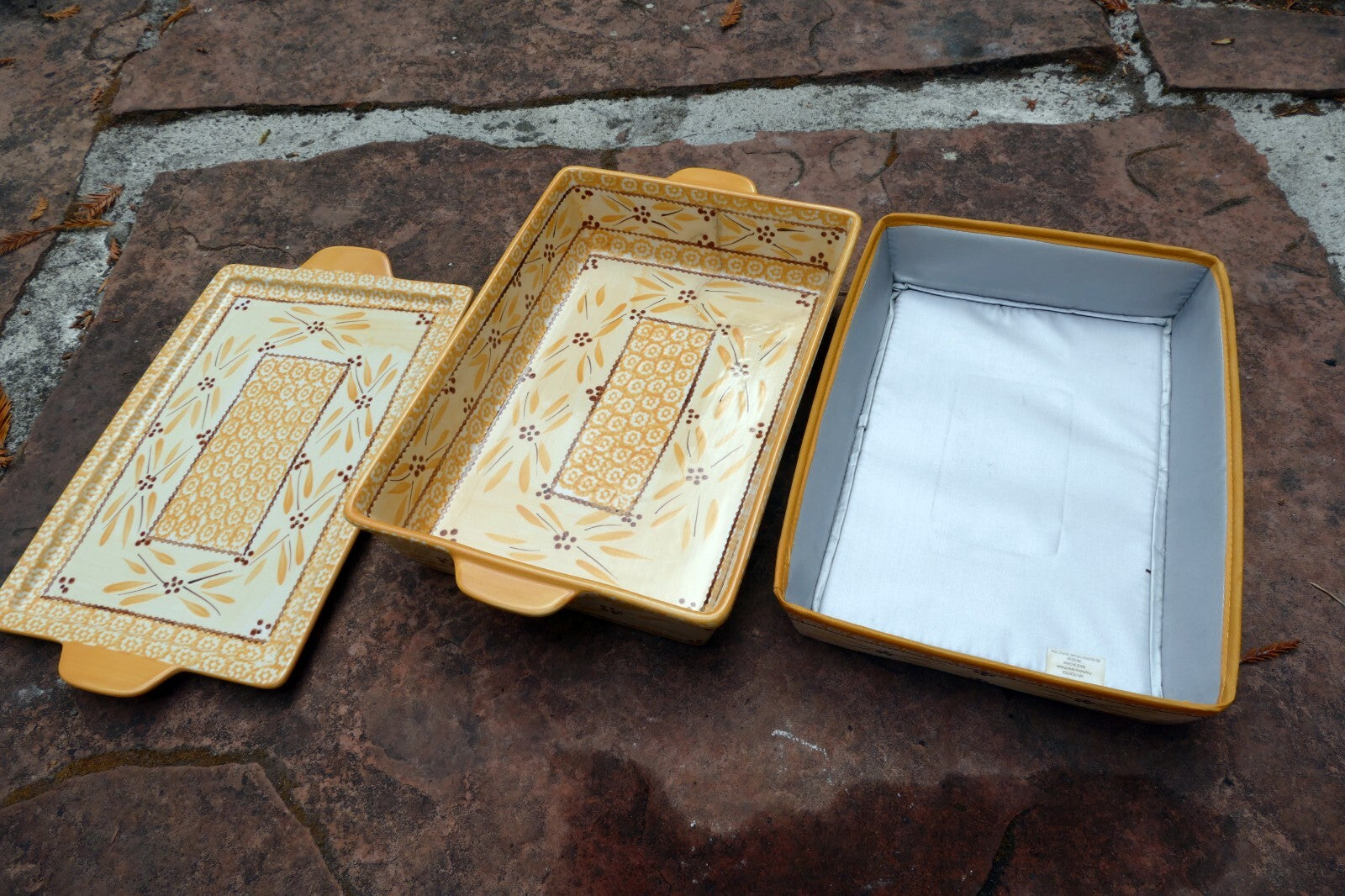 Temp-Tations Presentable Ovenware Casserole Lasagna Serving Tray w/ Lid 10X15"