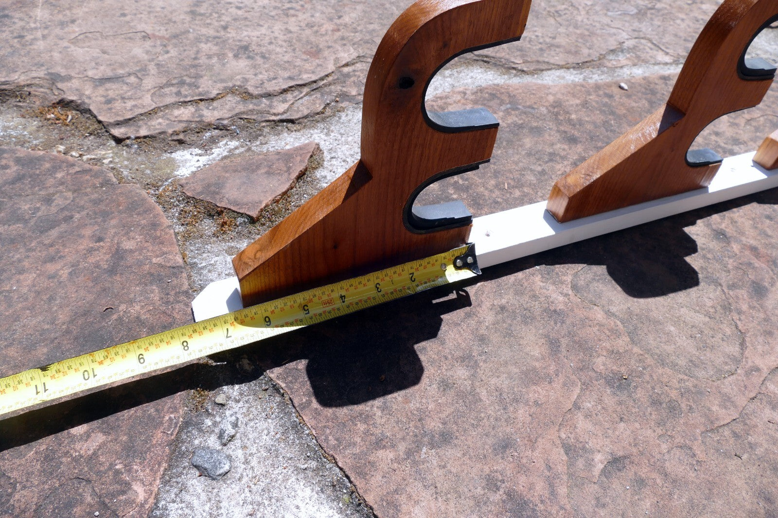 6 Rifle Gun Rack Wall Mount Wooden Shotgun Holder Gun Display Hanger Hand made
