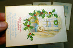 Unposted Postcard lot from 1950's Happy New Year snow scene window