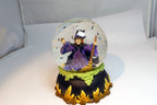 Halloween Snow Water Globe  Ball 3" Witch burning on fire with bats broom