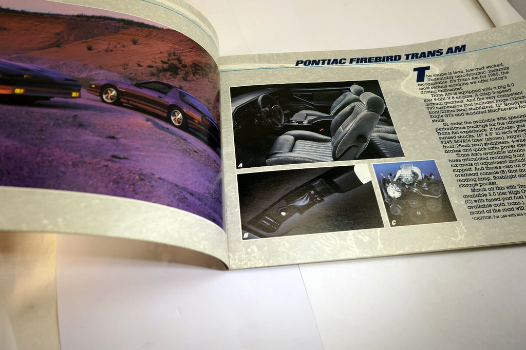 Pontiac 1985 "We Build Excitement" Dealership advertisement Sales Brochure Car