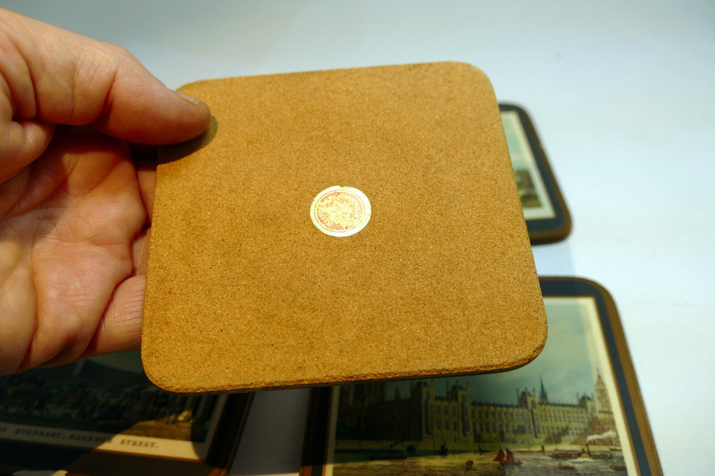 Pimpernel Beverage Coasters Tourist spots England Set of 5 Square 4" Parliament