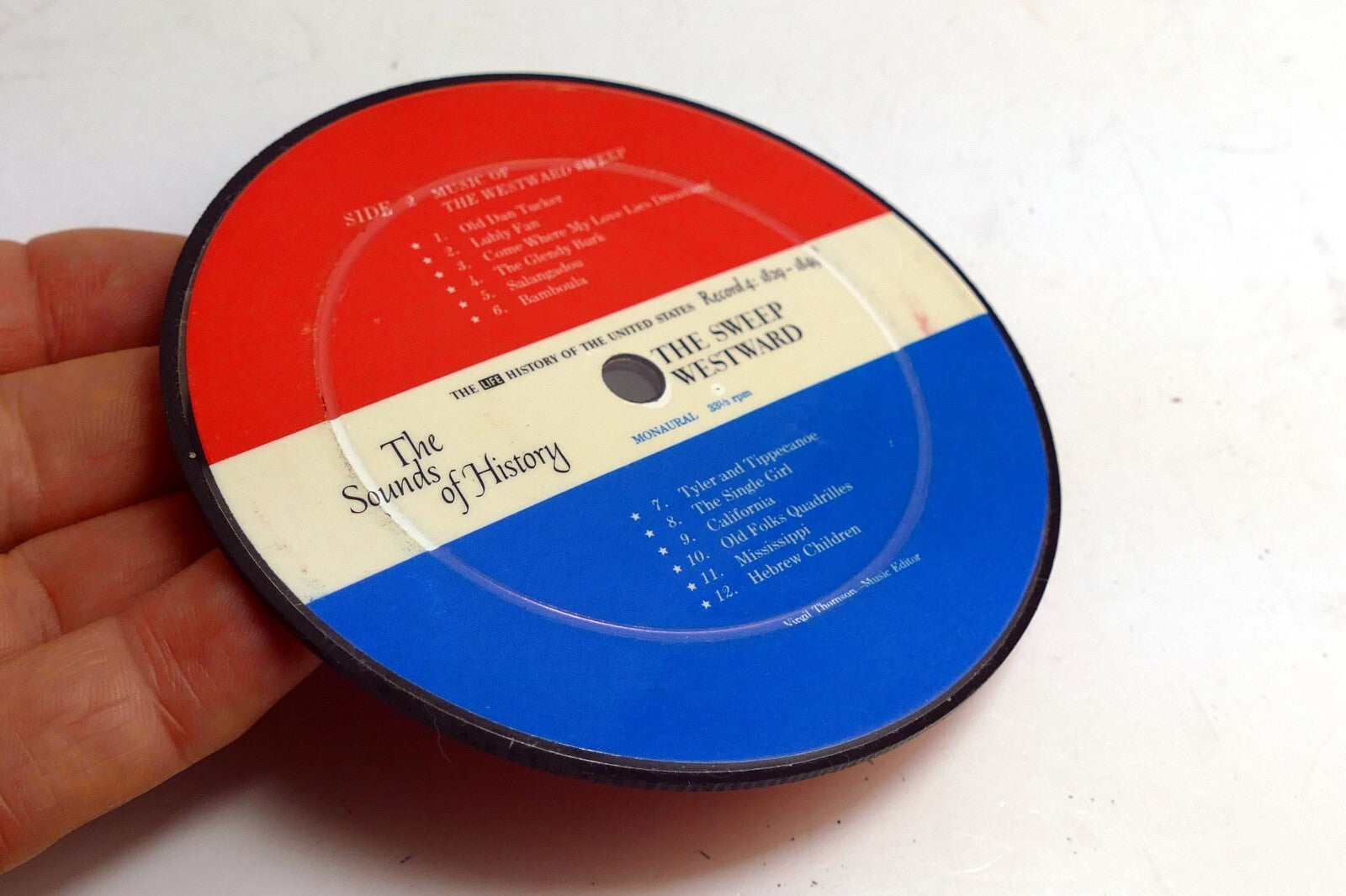Vintage LP Record Coaster - ART Only   - The Sound of History Westward Sweep