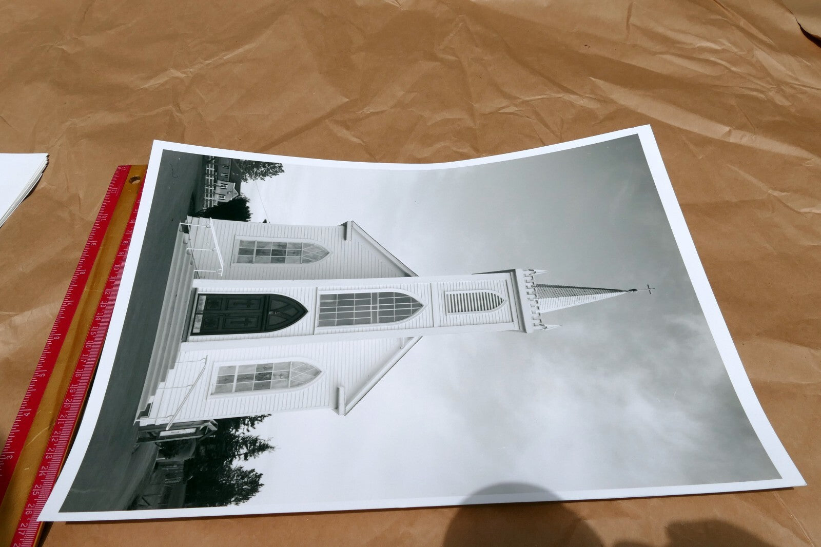 St. Teresa of Avila Church California 11X14" Black & white Picture Photo Sonoma