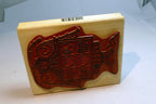 Rubber Stamp L25094  Heart Patches Angel Religious Love 3X4"