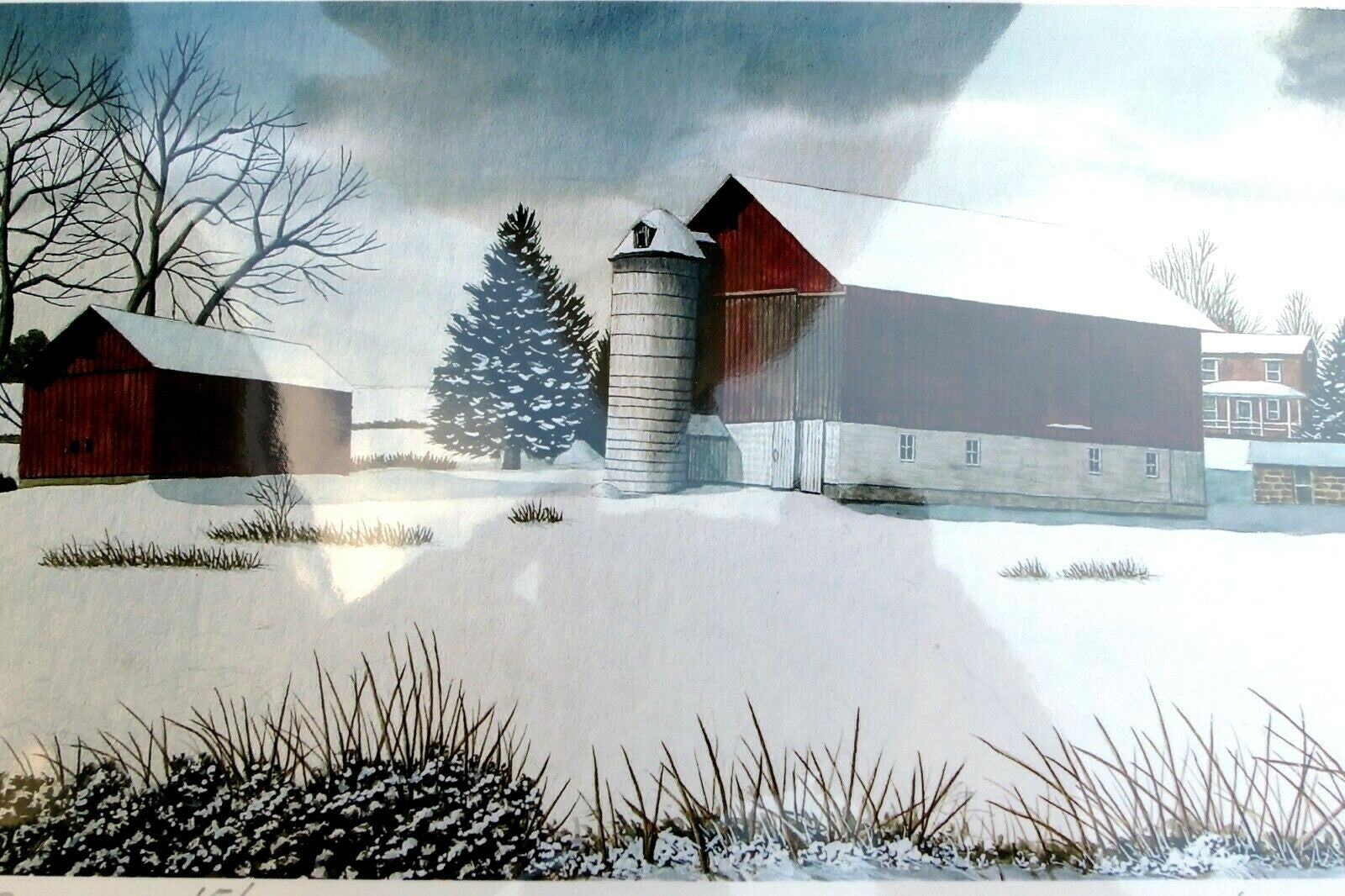 Giclee print brown county artist james oblack 15/500 signed "on the turnpike"