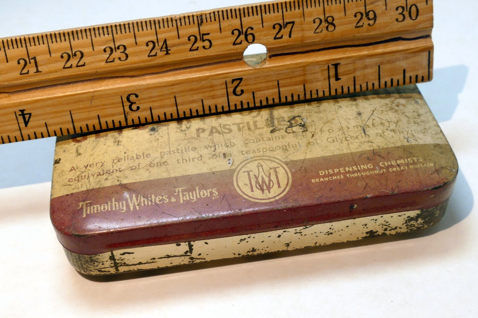 Empty TIN Verisan Compound Glycerin of Thymol Pastilles Boots England UK
