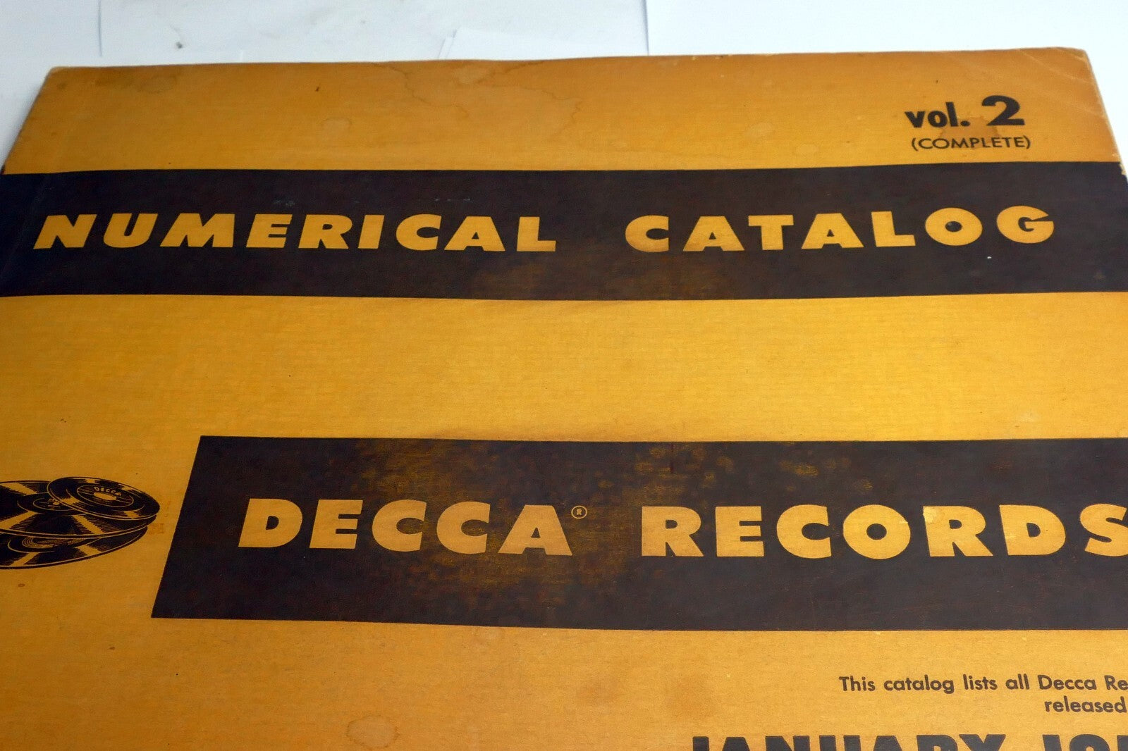 Decca Records Catalog Reference Guide January 1953 LP 45 78 33 1/3 RPM Vol 2