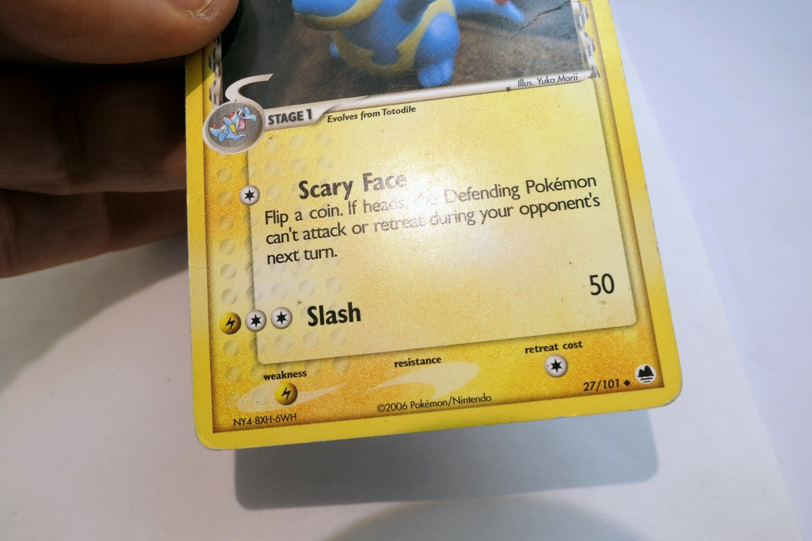 2016 Pokemon Card Croconaw  Pocket Monsters HP 70  stage 1 Scary Face