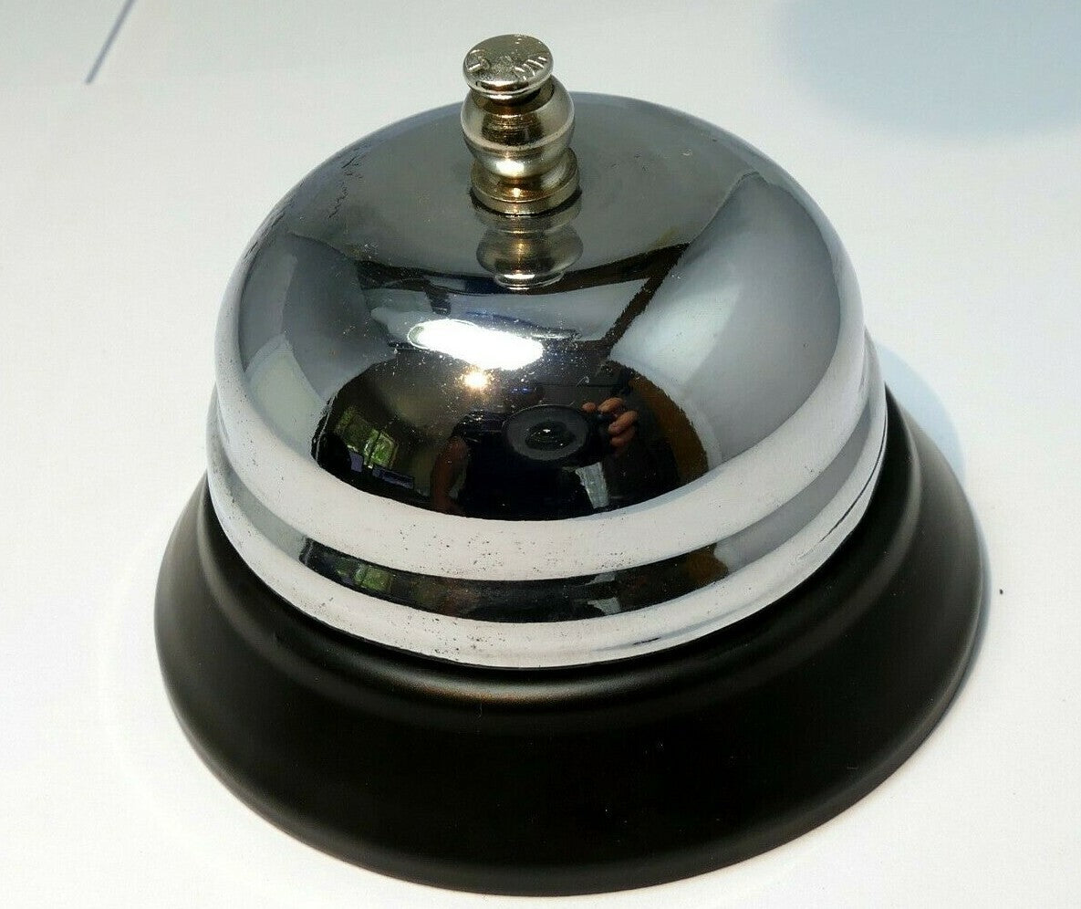 Bevin bros bell service desk hotel reception school counter bell