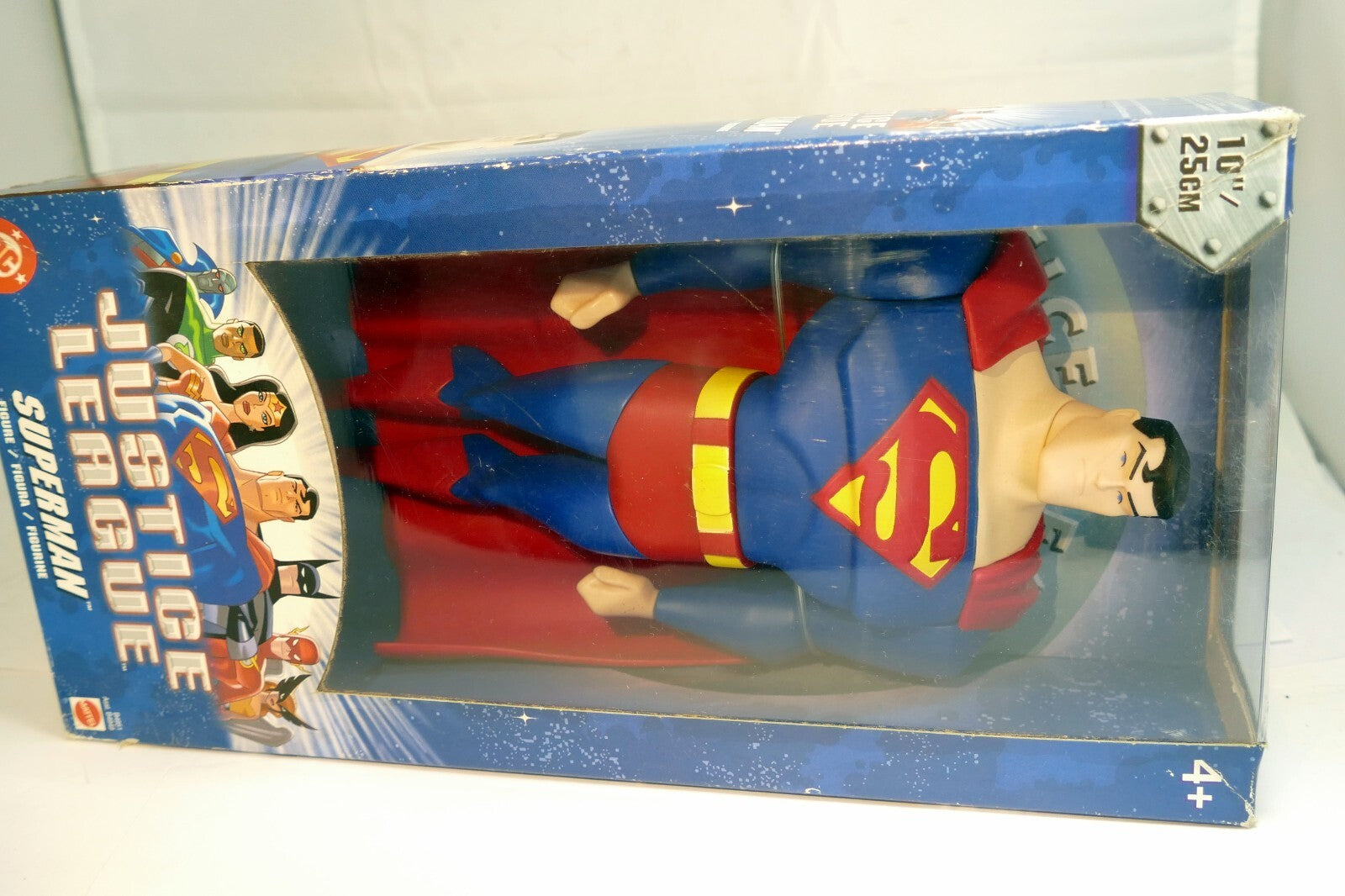 Superman silver logo justice league 10” unlimited figure dc mattel 2003 unopened