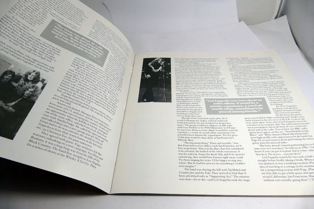 Led Zeppelin  booklet  Inlay from LP 1990 82144  36 pages with fold out poster