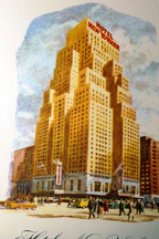 Hotel new yorker 1950's postcard   unposted