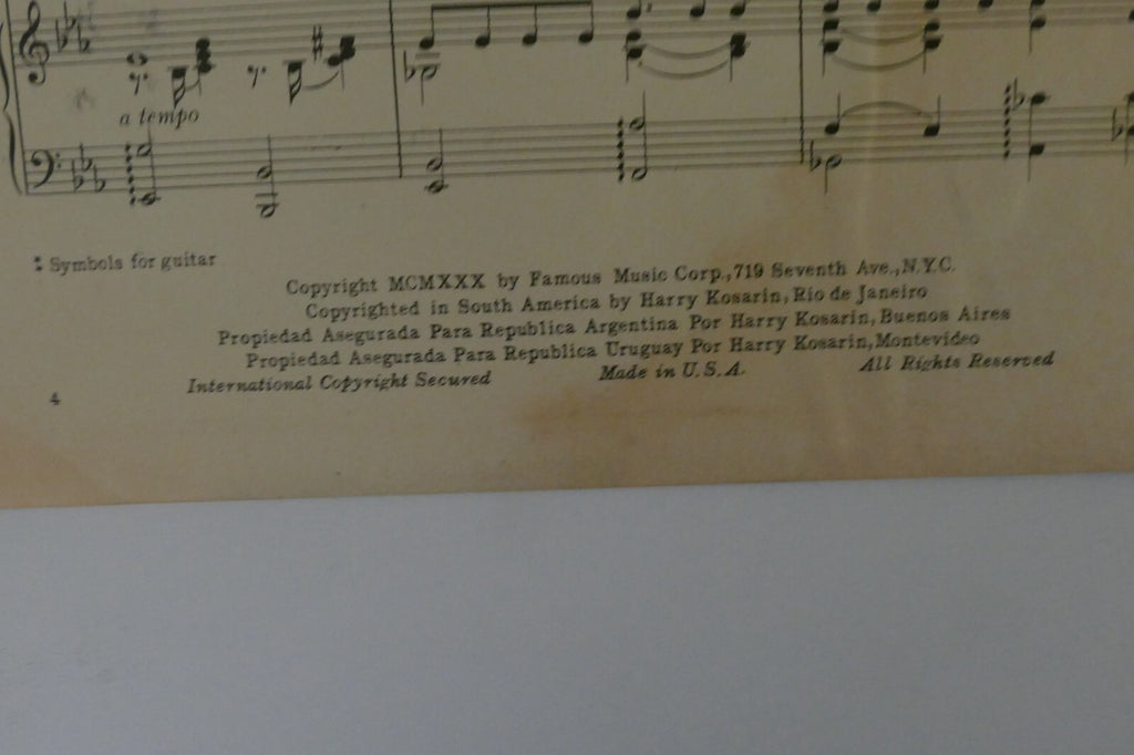 I'm Yours, 1930, from "Leave It To Lester" by John W. Green and E. Y. Harburg,