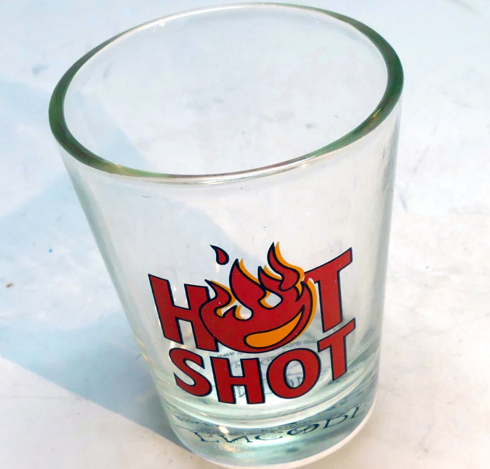 Hot shot flame glass shot souvenir 1.5 oz