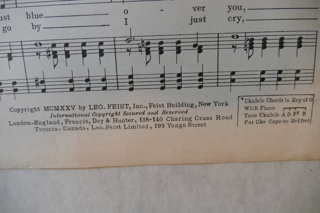 Mighty Blue, 1925, by Raymond B. Egan and Richard A. Whiting, Leo. Feist, Inc.