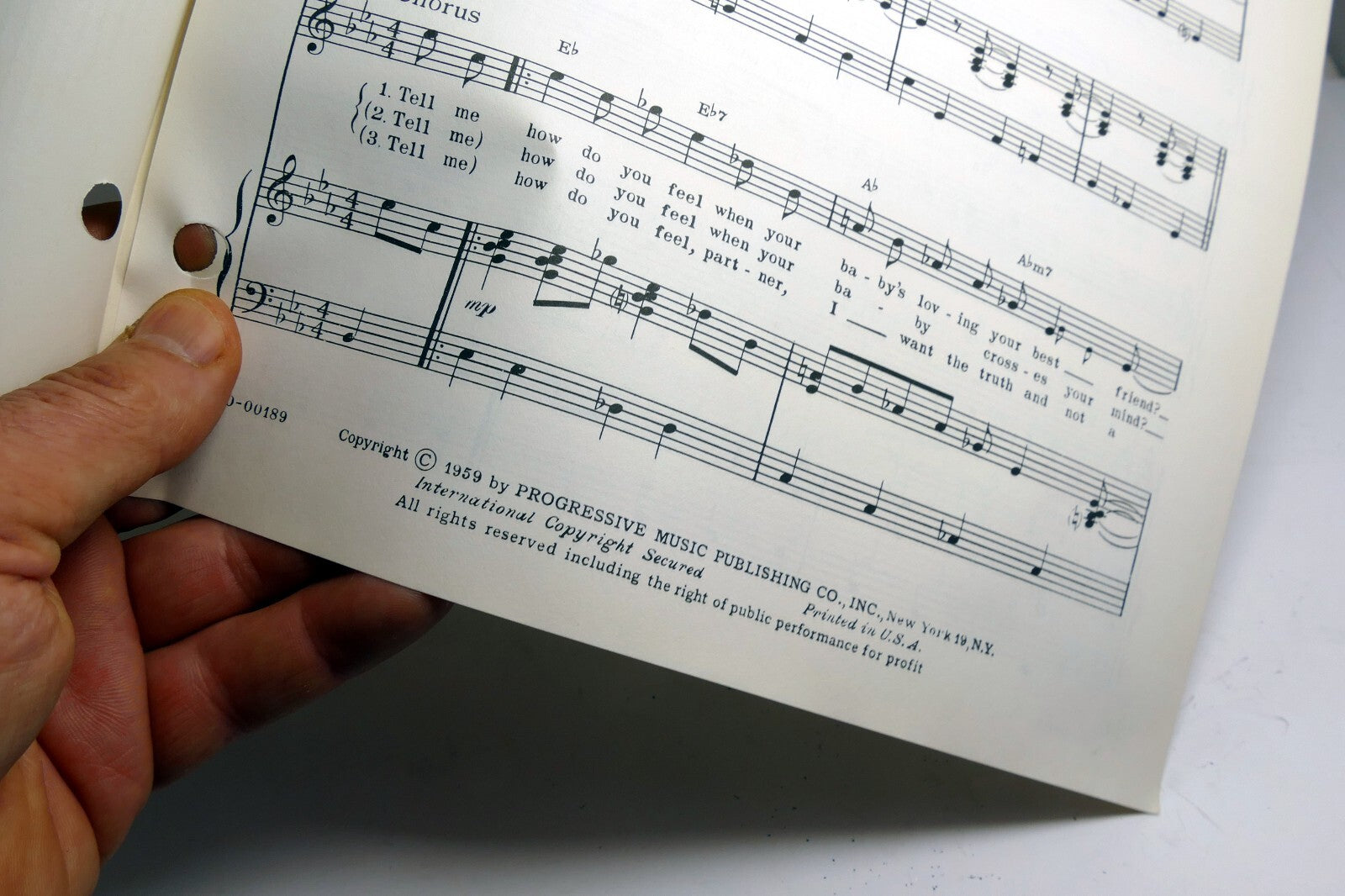 Tell Me How Do You Feel Ray Charles Mayfield  1959  Sheet Music