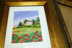Pack of 3 Italy Tuscany style prints Framed signed Dianne lot of three