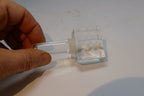 Mikasa Etched dots Crystal Glass Bottle Stopper square shape