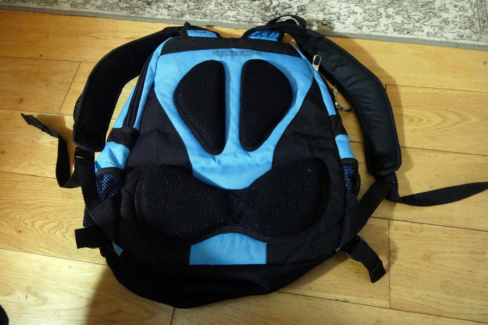 Adidas Load Spring Laptop Backpack Blue Black 4 Zip Pockets XL Large