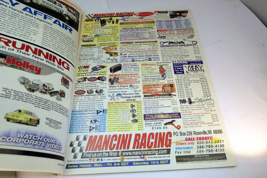 MOPAR Action Magazine January 2006 7 HEMI Builds,  Built for speed