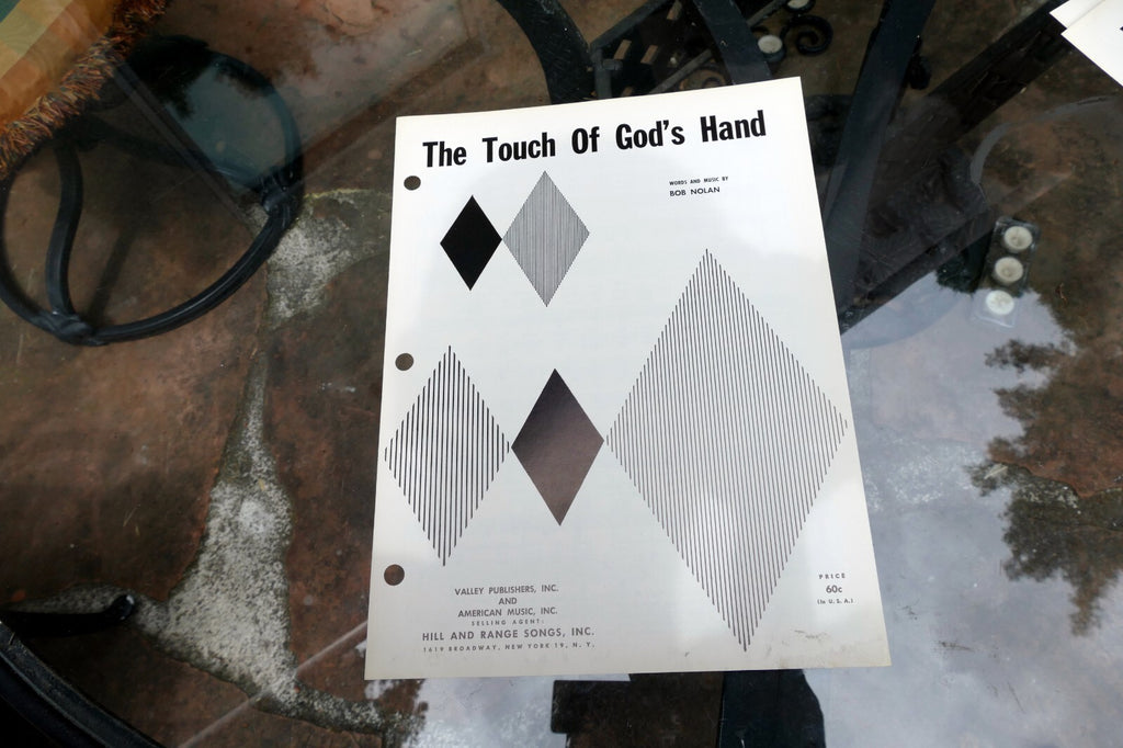 The touch of god's hand by bob nolan 1936 sheet music