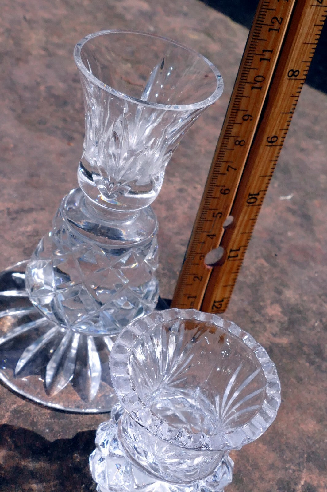 Lenox  Impression Crystal Single Candlestick Holder 4.5” and Artman 2.5"