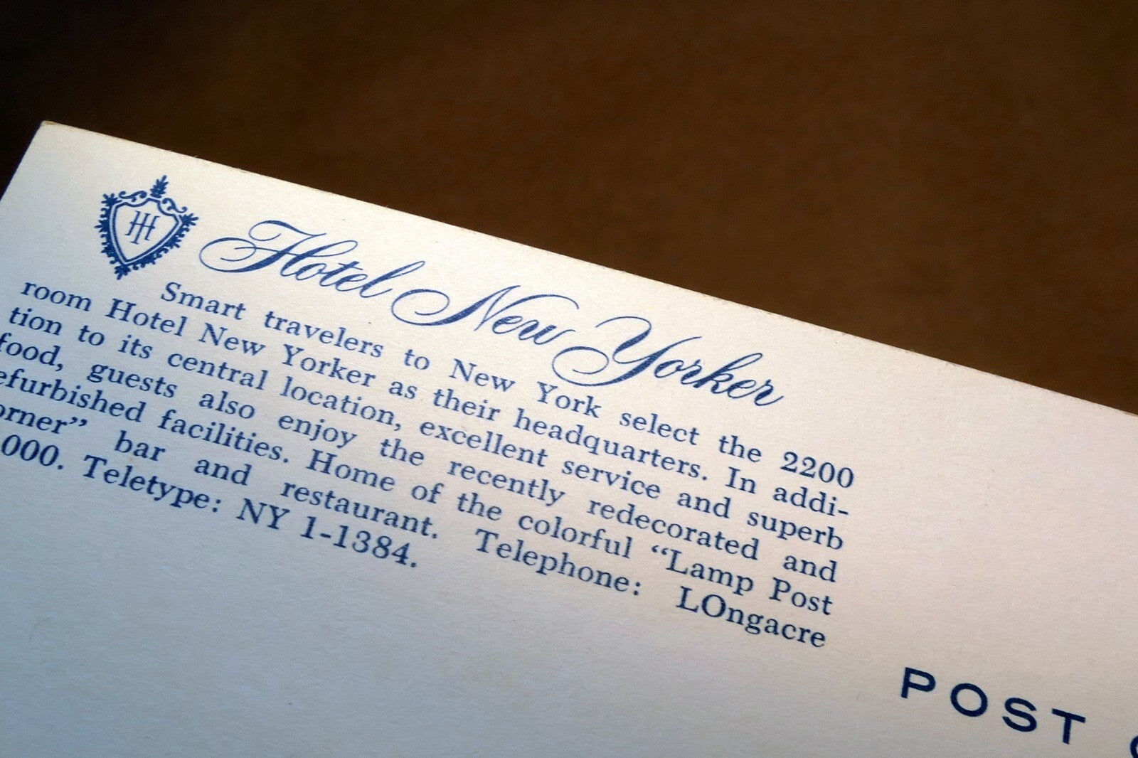 Hotel New Yorker  1950's Postcard - unposted