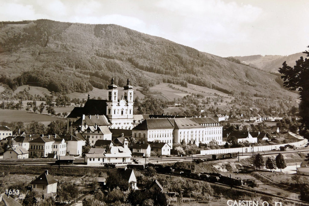 Garsten o.o. abbey austria landscape alps postcard 1930'   unposted