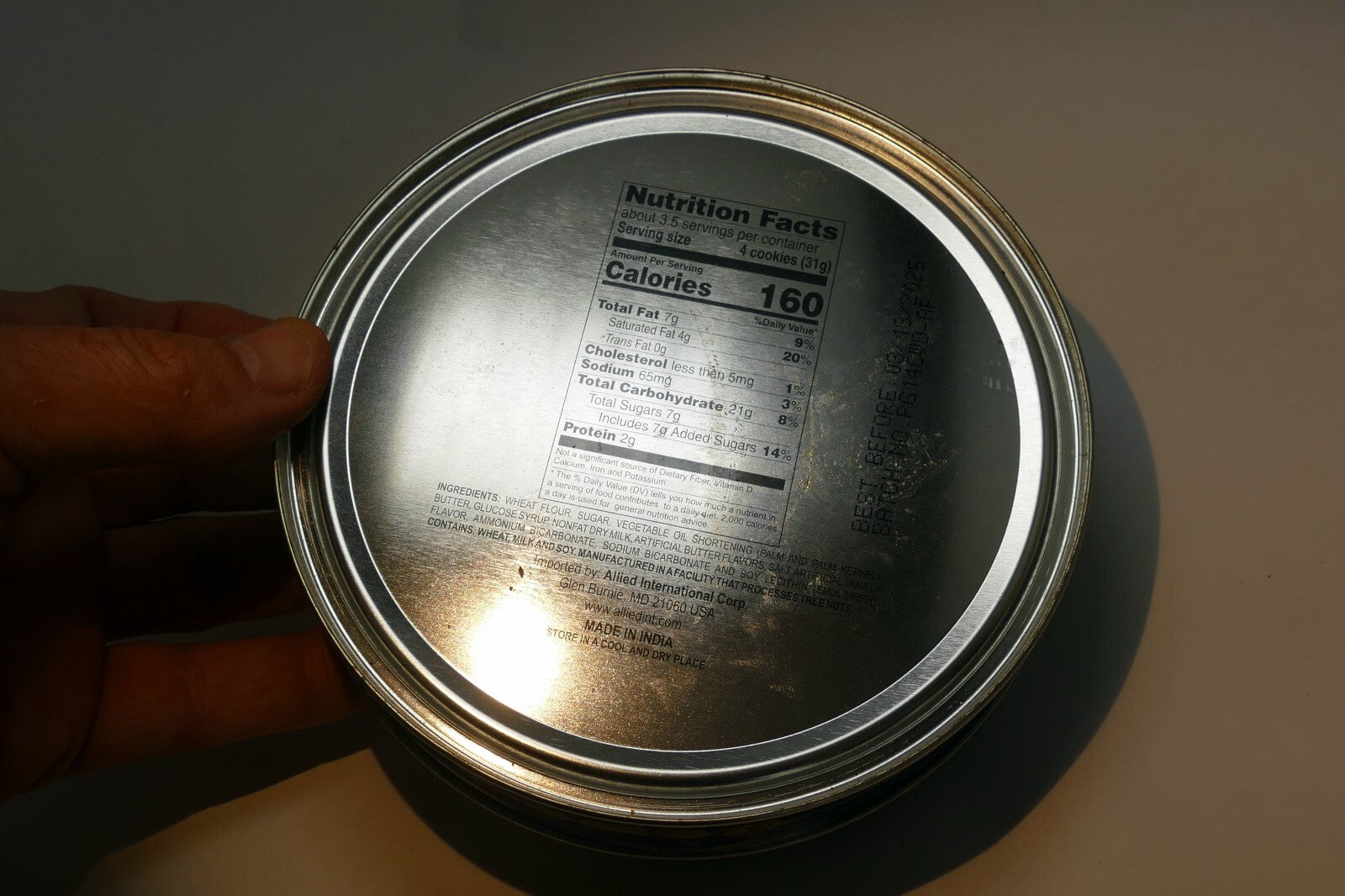 CT Metal Empty Tin/Container Danish Style Butter Cookies