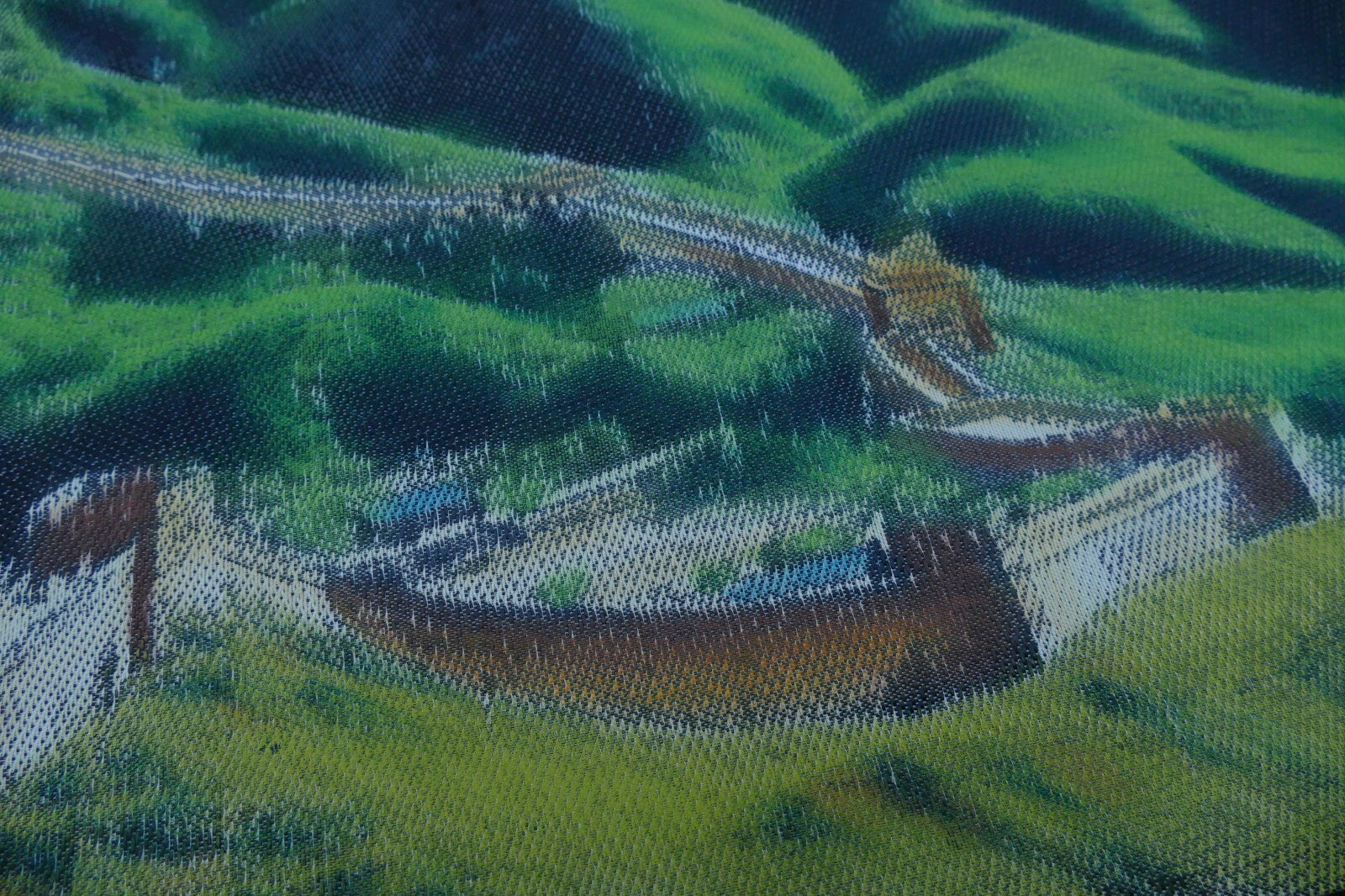 GREAT WALL OF CHINA Silk Weaving large 16X38"