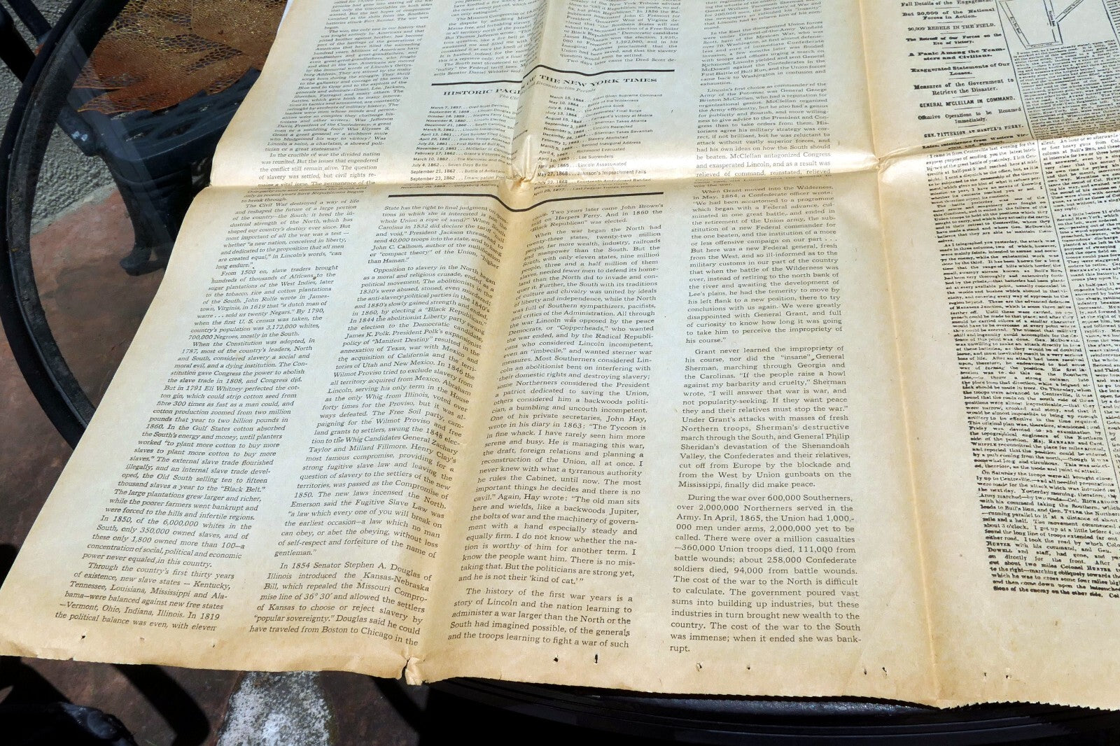 New York Times November 2,  1861 - Reprint - Civil War Reconstruction