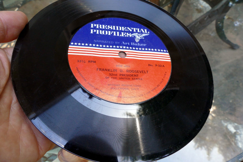 Franklin D. Roosevelt the Presidents Speak 1966 Vinyl EP Narrated By Art Baker