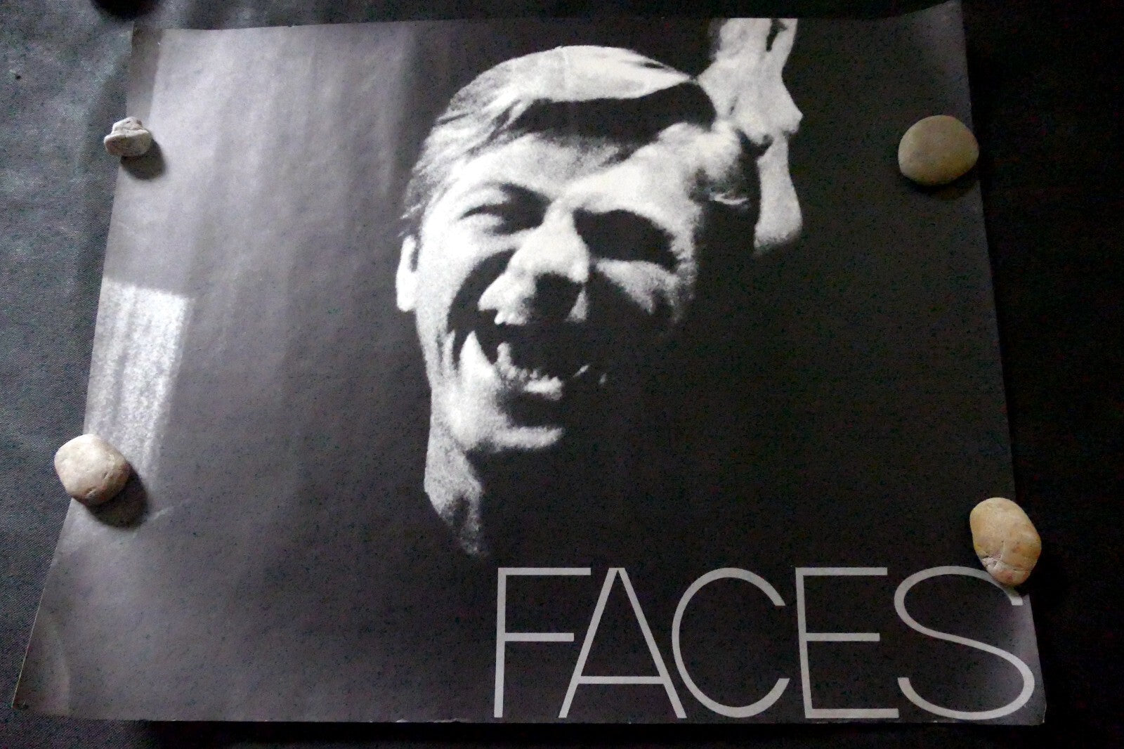 "FACES" Black and white photo Poster 1970's San Francisco USA EXCITED 22X28"