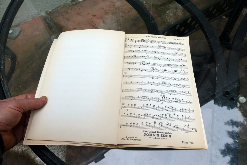 The Girl Behind Venetian blind Fox Trot Sheet Music 1939 orchestra Hathaway