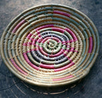 10.5" basket bowl hand woven natural seagrass woven south west usa   vintage