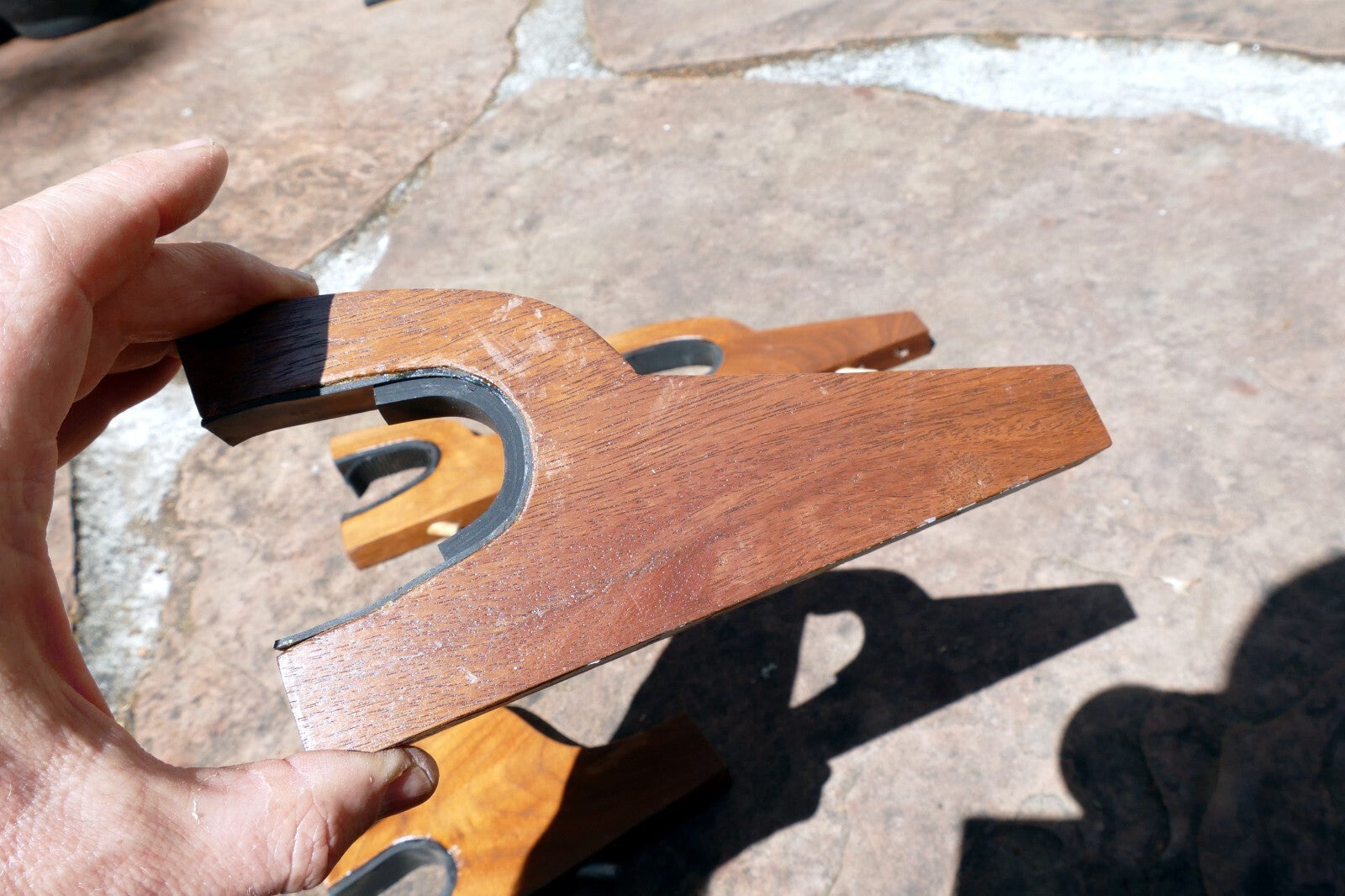 2 Rifle Gun Rack Wall Mount Wooden Shotgun Holder Gun Display Hanger Hand made