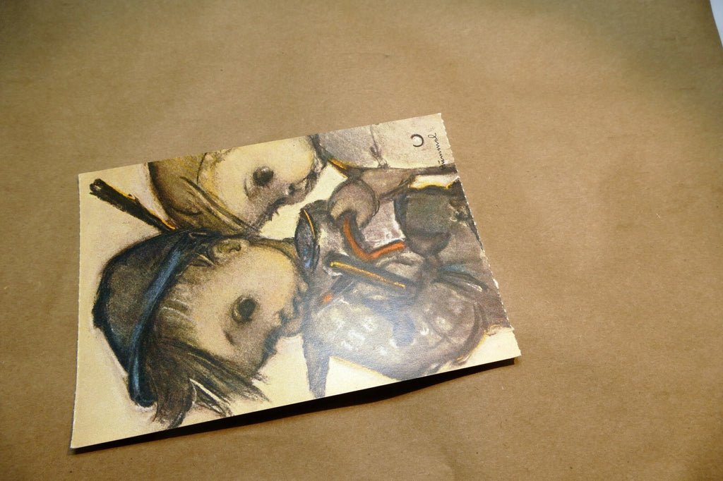 Hummel - Unposted - Girl Boy Hansl und Gretl  Postcard W. Germany Art