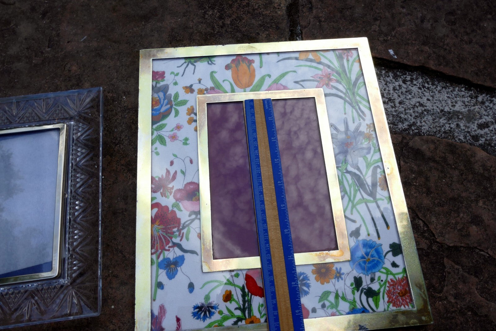 Pack of 3 Four Metal/Glass Picture Portrait Frame 5X7" Art Photo Mixed lot