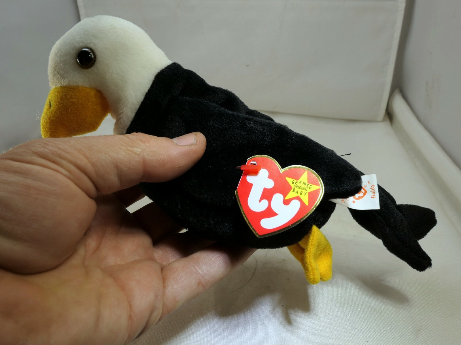 TY Beanie Baby Baldy Rare/Retired 1996 plush toy collection Bold Eagle USA
