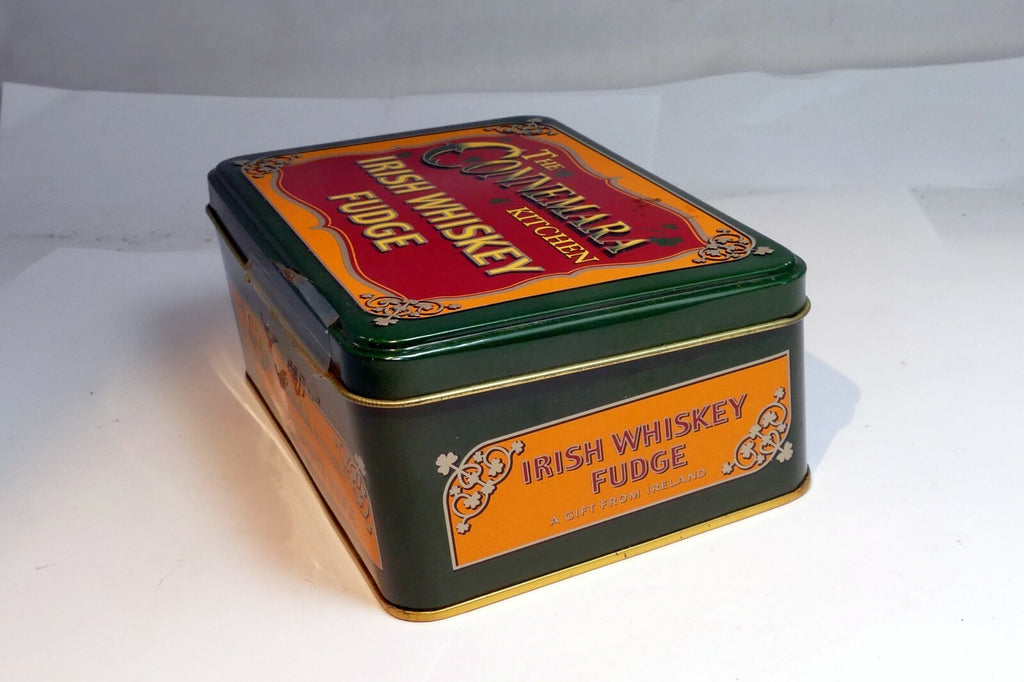 Empty Tin Box The Connemara Kitchen Irish Whiskey Fudge 5.5X4X2" Ireland 