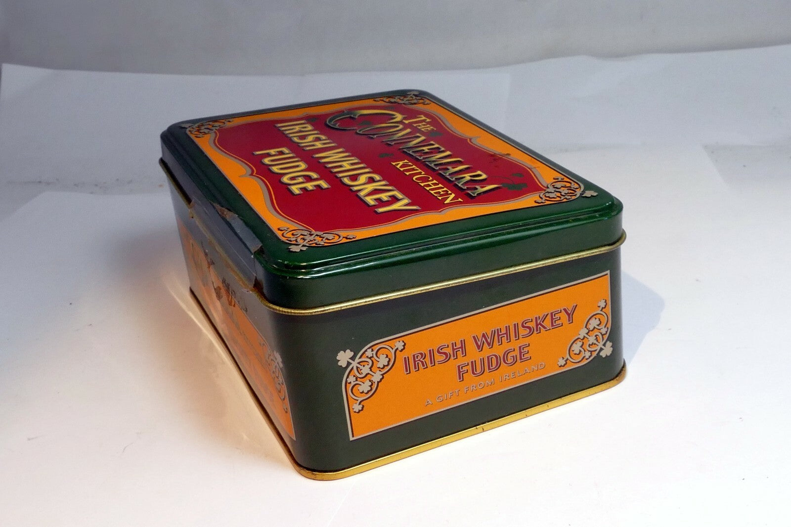 Empty Tin Box The Connemara Kitchen Irish Whiskey Fudge 5.5X4X2" Ireland 