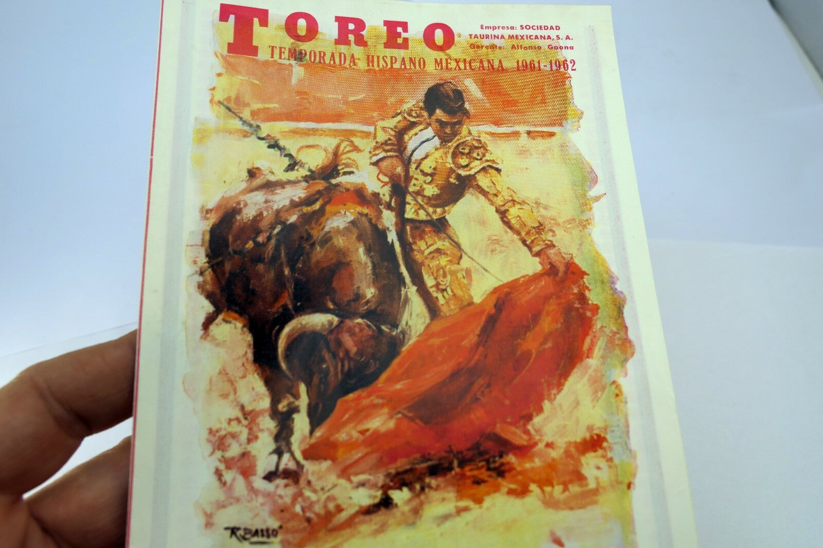TOREO Temporada Hispano Mexicana 1961-1962 Brochure Program Mondeno Randel