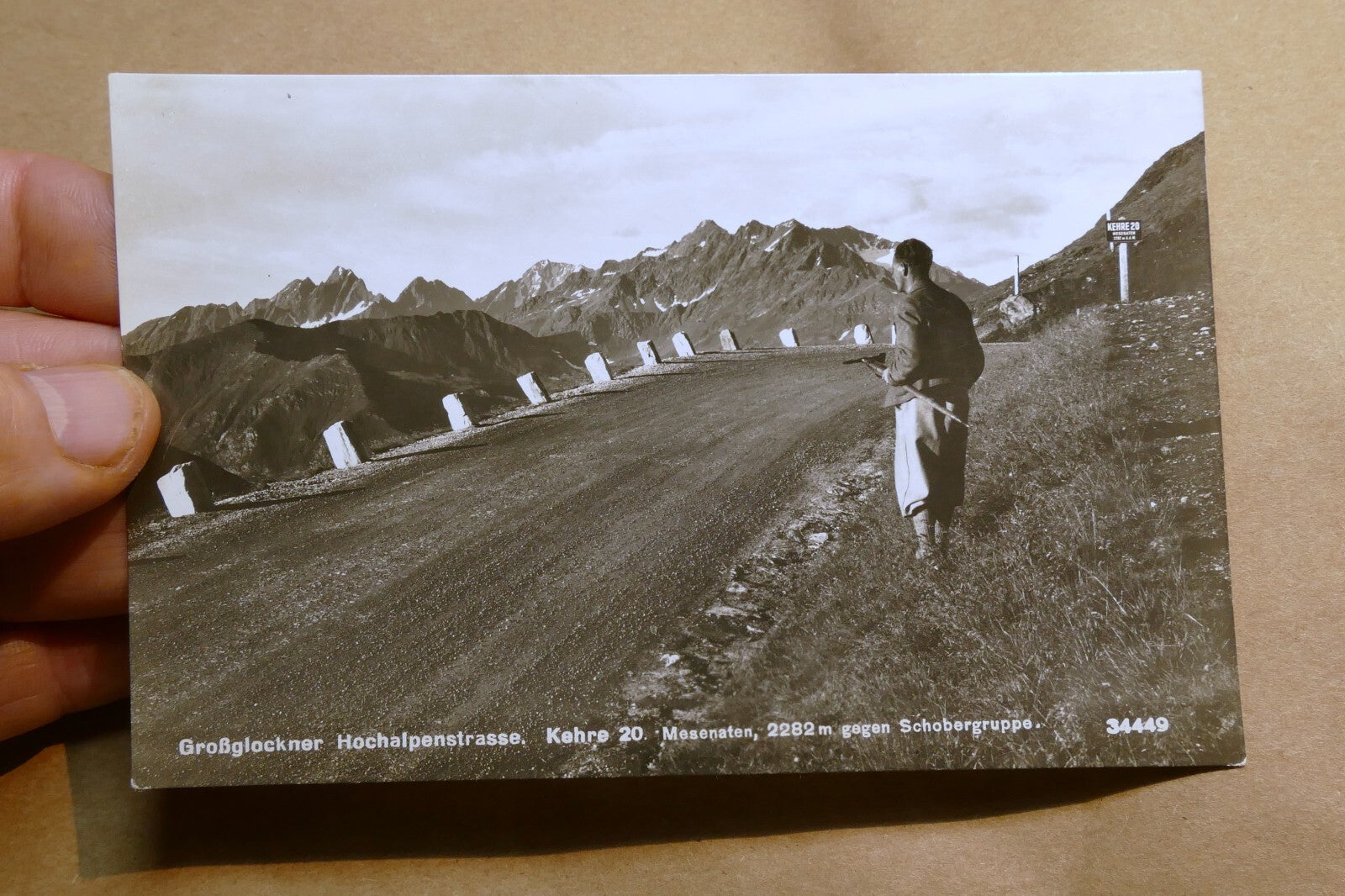 Großglockner-Hochalpenstraße  postcard Black & white Austria vintage - unposted