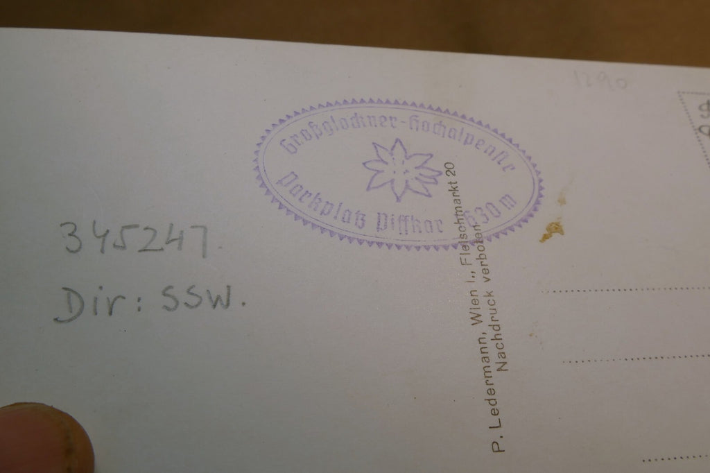 Großglockner-Hochalpenstraße postcard Black & white Austria vintage - unposted